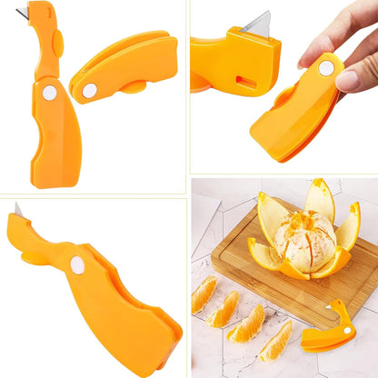 4PCS Citrus Orange Peelers Fruit Peeling Tools Sharp Blade Easy Peel Kitchen Set