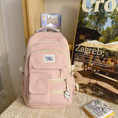 Women Nylon Laptop Men Travel School Bag Student Girl Boy Book Bag Backpack