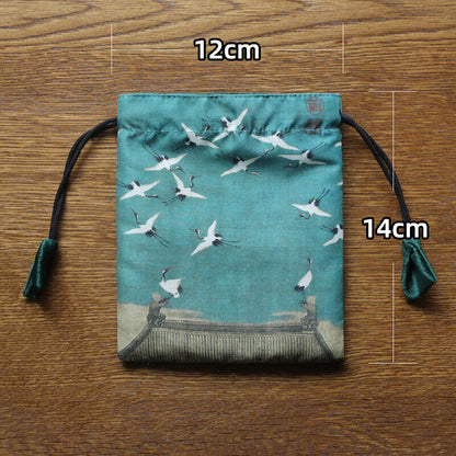 Chinese Velvet Jewelry Buddha Bag Organizer Storage Bag Jewelry Teacups Case NEW