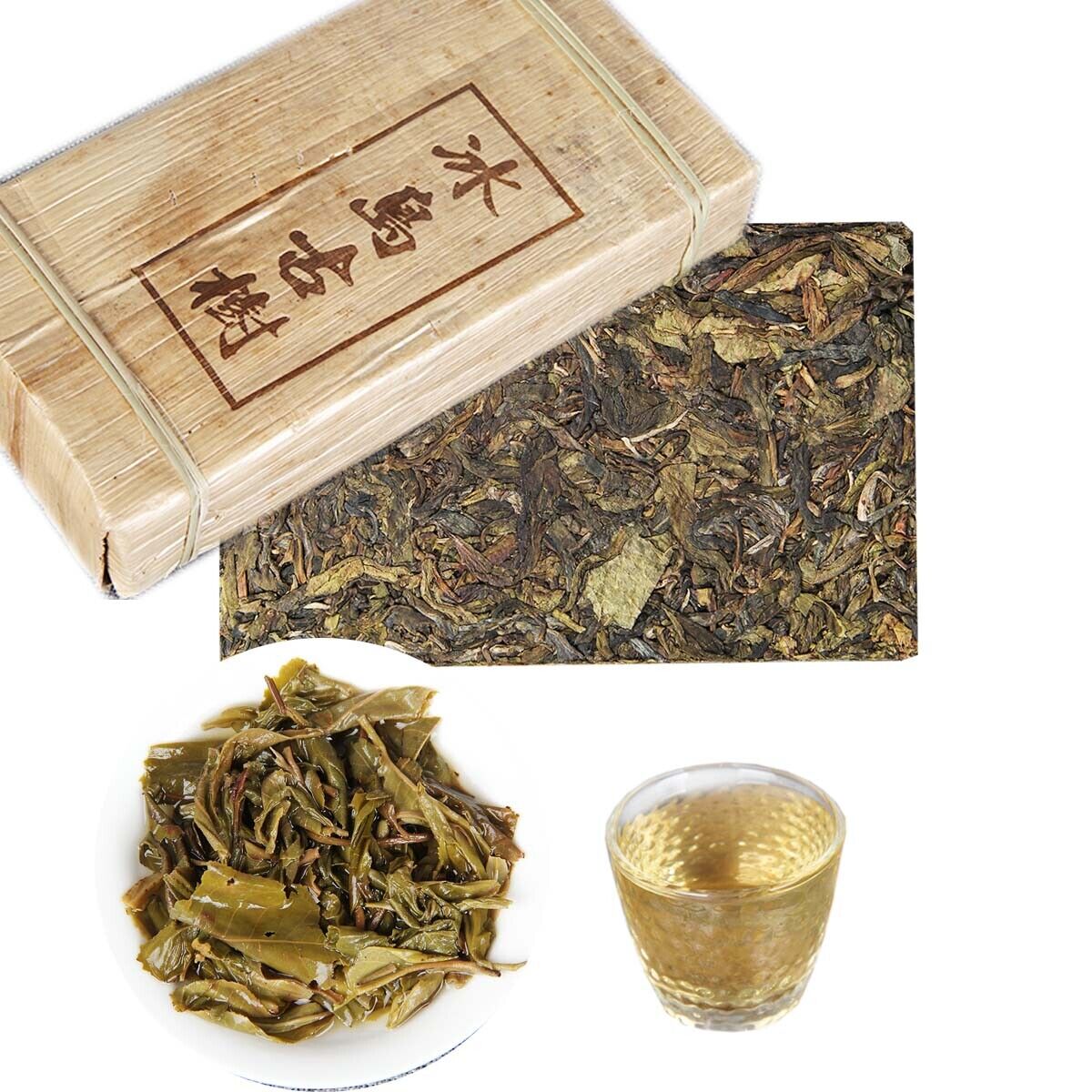500g Puerh Cha Tea Brick Golden Leaf Bingdao Ancient Tree Candy Sweet Tea Yunnan