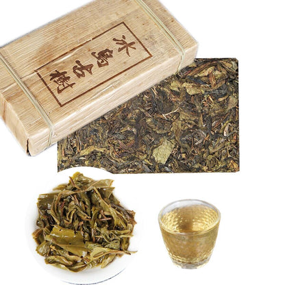 500g Puerh Cha Tea Brick Golden Leaf Bingdao Ancient Tree Candy Sweet Tea Yunnan