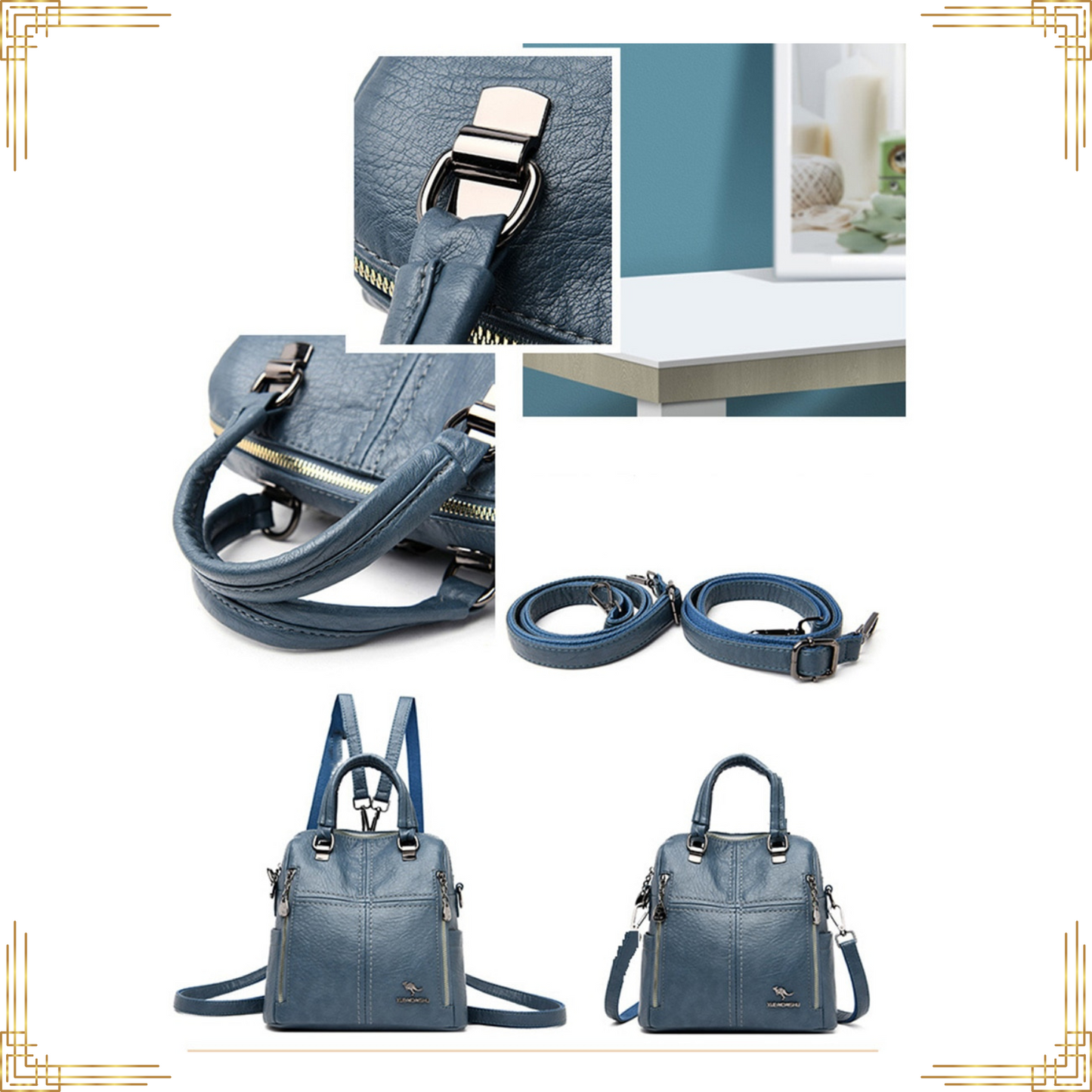 Women Soft Leather LUXURY Handbag Shoulder Crossbody Backpack Stylish Tote Bag