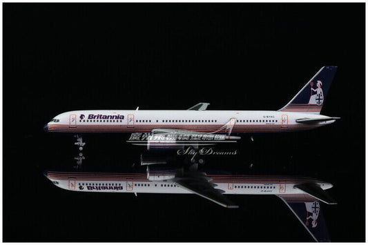 1:400 JC Wings Britannia BOEING 757-200 Passenger Airplane Diecast Plane Model