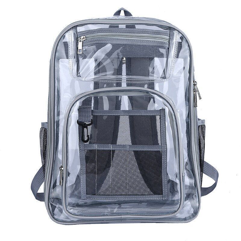 PVC Transparent School Bag Men Through Backpacks Large Backpack Travel Back Bags