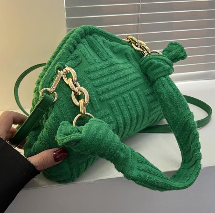 pattern women plush triangle clip handbag all-match bag shoulder bag