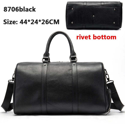 100%Genuine Leather Travel Bag Carry-on Hand Luggage Bags Shoulder Bag Big Totes