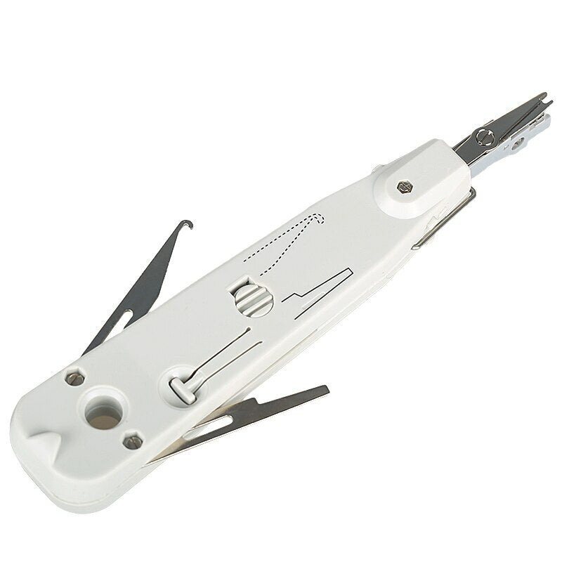 Gray Telecom Phone Wire Cable RJ11 RJ45 Punch Down Network Tool Kit Professional