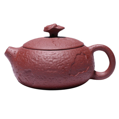 China Yixing Zisha Pottery Purple Clay Handmade 120cc Malleolar Stria Teapot