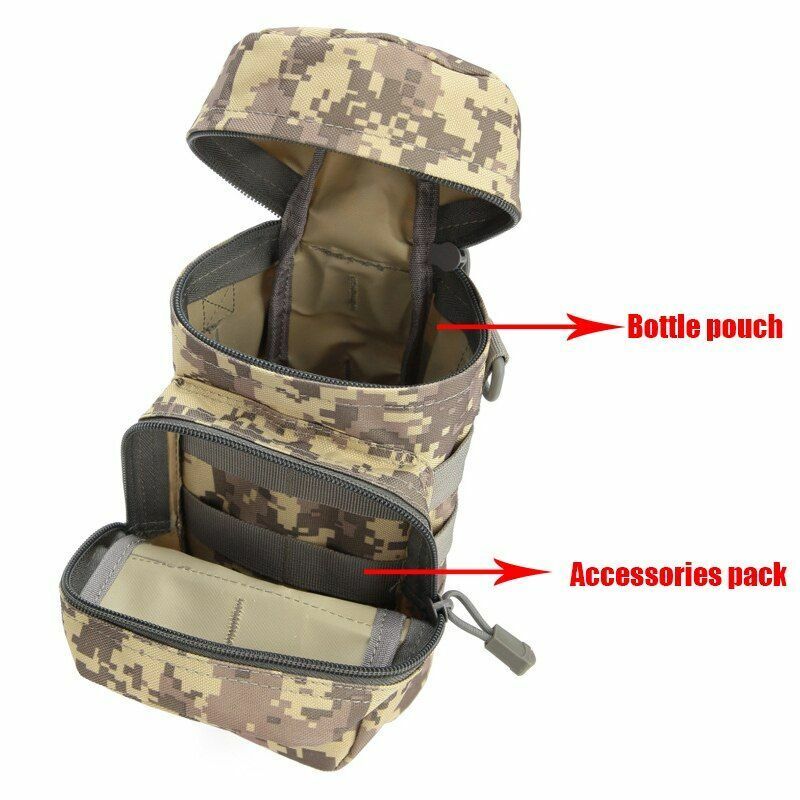 Outdoors Water Bottle Bag Tactical Climbing Camping Hiking Hunting Pouch 27*10cm