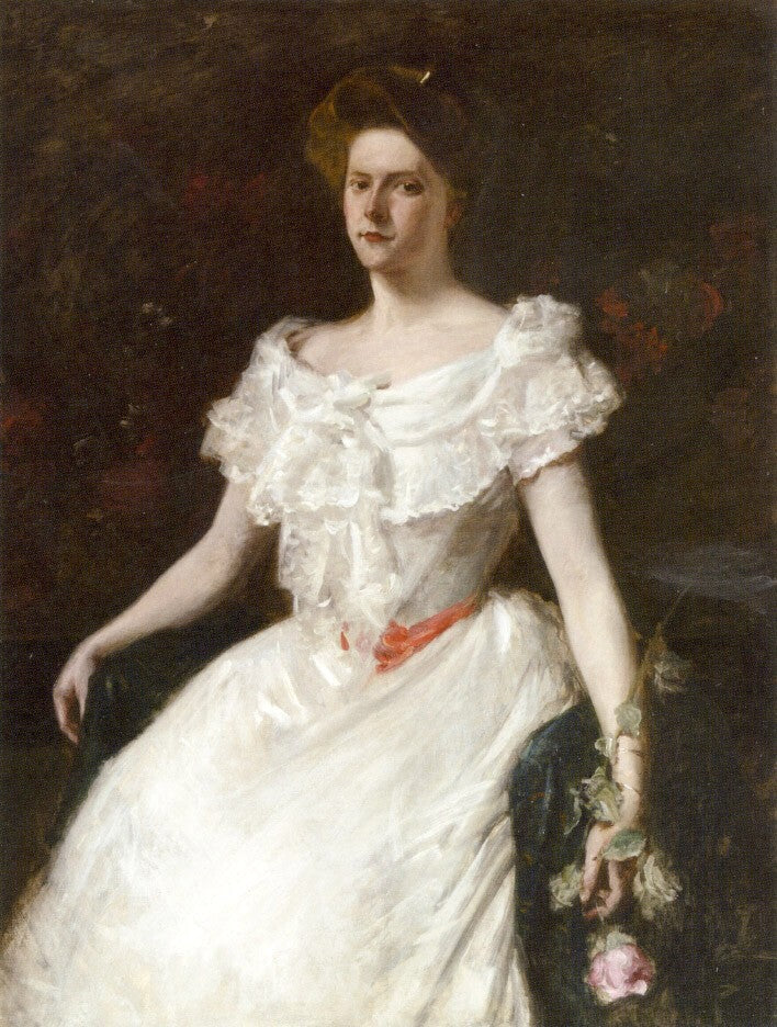 Dream-art Oil painting Lady-with-a-Rose-William-Merritt-Chase-oil-painting art