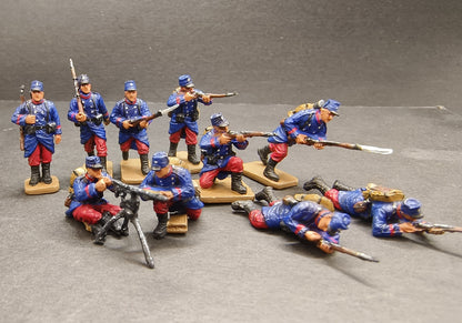 H034 1/72 French infantry of World War I Handpainted soilders Model 11pcs