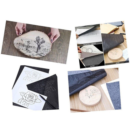 100Sheet A4 Carbon Transfer Tracing Graphite Paper For Wood Carving Canvas