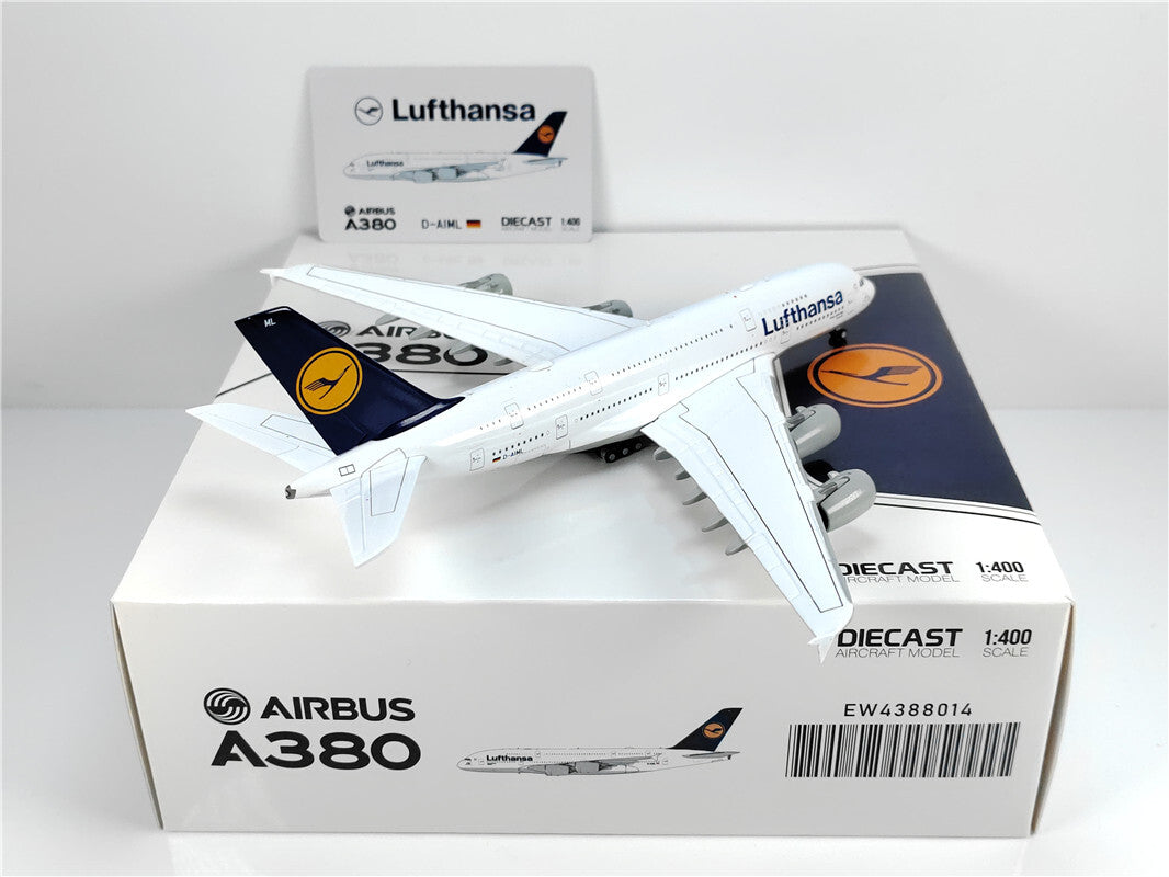 1:400 JC Wings Lufthansa AIRBLUS A380 Passenger Airplane Diecast Aircraft Model
