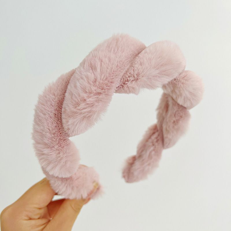 Women Headband Luxurious Faux Fur Crystal Hairband Casual Adult Hair Accessories