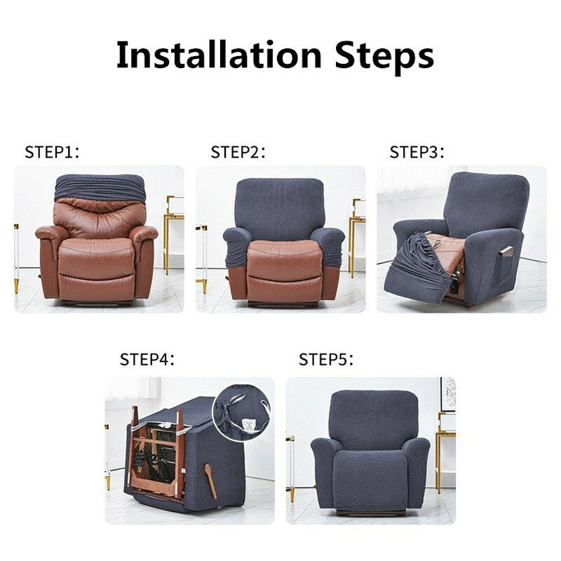 Stretch Recliner Chair Slipcover Durable Soft High Jacquard Sofa niture Cover