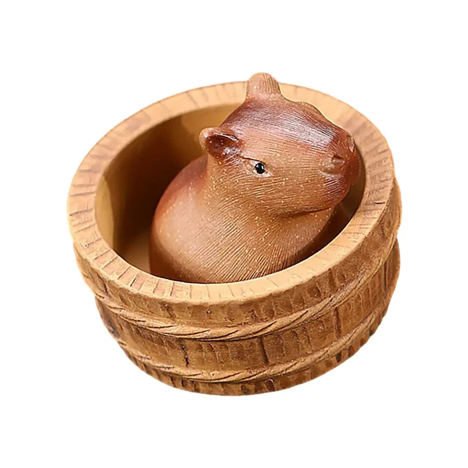Capybara Tea Pet Statue Yixing Tea Pet Ornaments Pottery Clay Sculpture