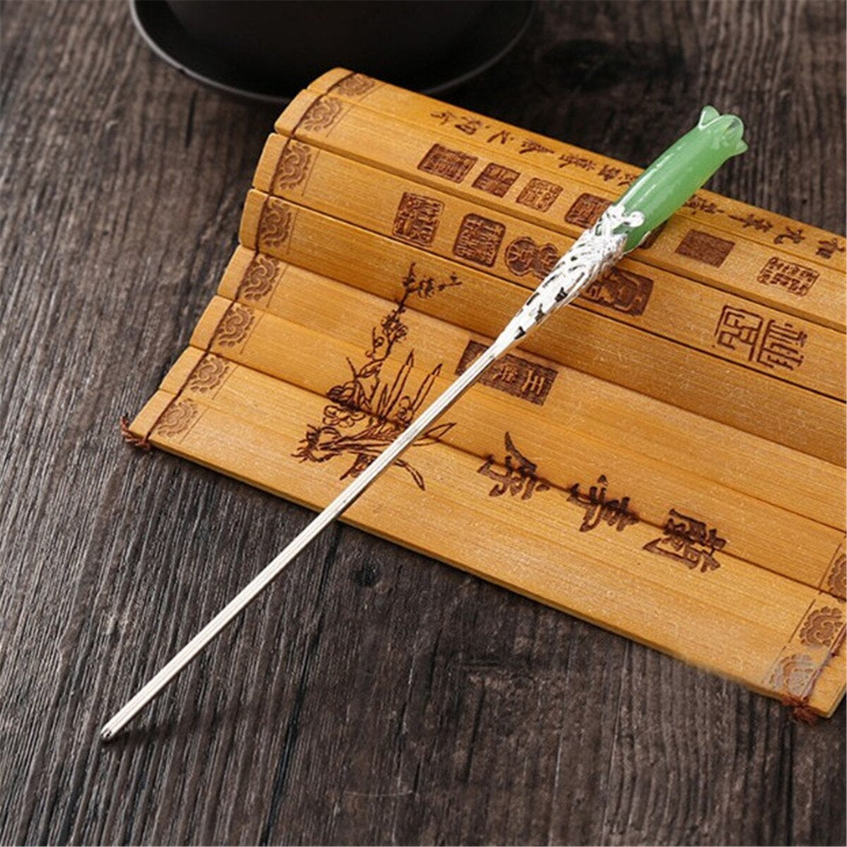 Fashion Jade Hair Stick Chignon Chopstick Hairpin Hair Accessories Gift