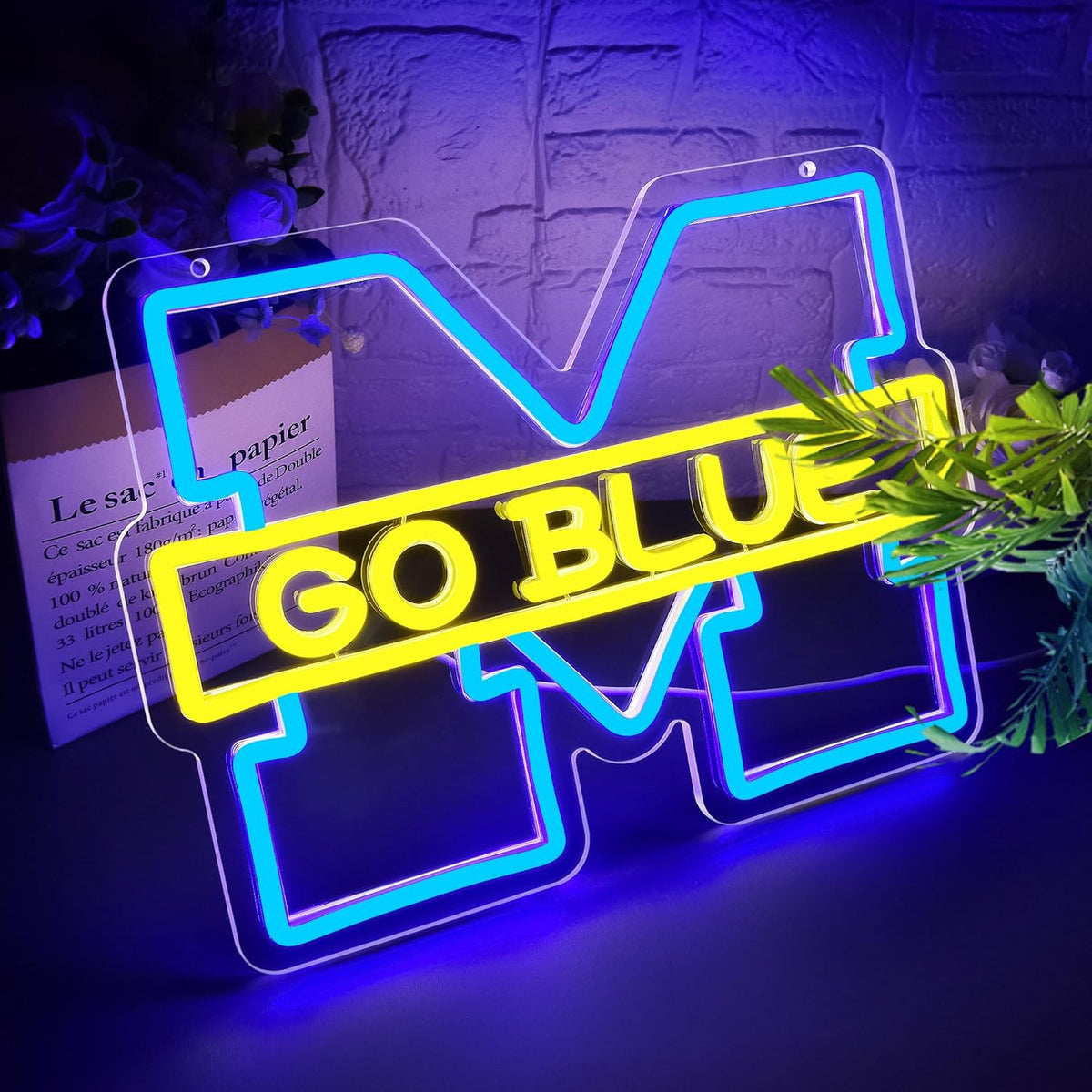 University Neon Sign for Wall Decor University Football Team Logo Led Neon Light