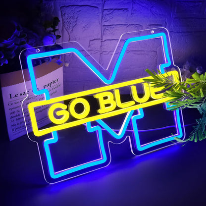 University Neon Sign for Wall Decor University Football Team Logo Led Neon Light