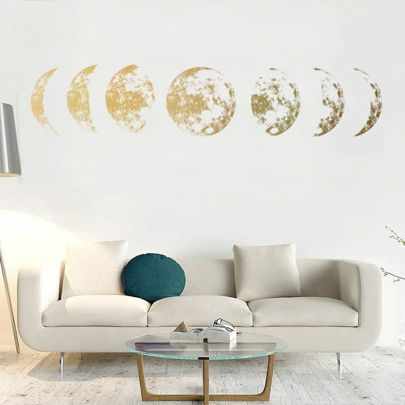 Wall Stickers Creative Moon 3D Home Living Room Mural Art Decoration Background