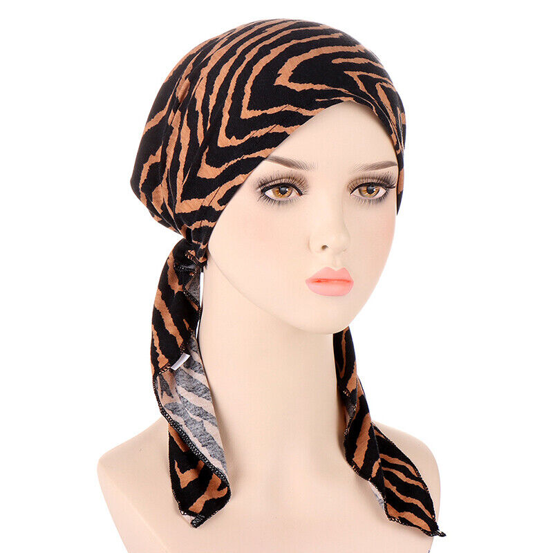 Women Print Chemo Cap Hair Loss Turban Hat Head Scarf Wrap Hijab Muslim Headwear