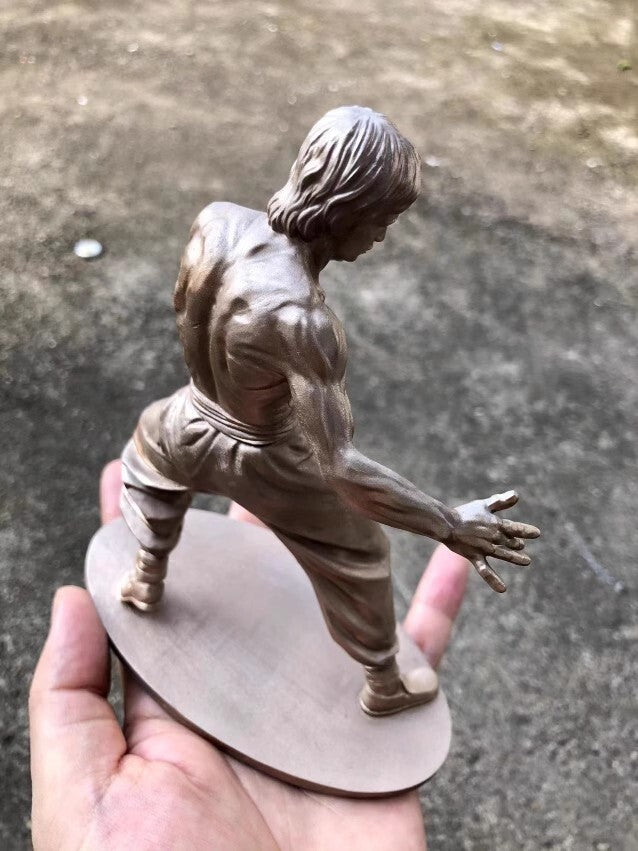 6" Resin Bluce Lee Statue Kong Fu Jeet Kune Do Figure Decor