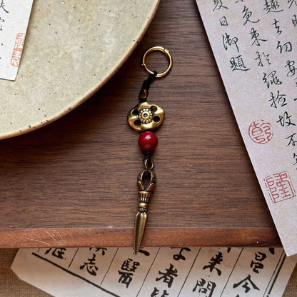 Ethnic Style Vajra Pestle Ear Drop Single Piece Keychain Pendant Decor
