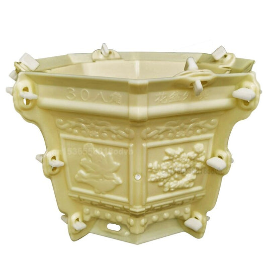 Cement Flower Mold Flower Pot European Style Bonsai Model Concrete Hexagonal Pot