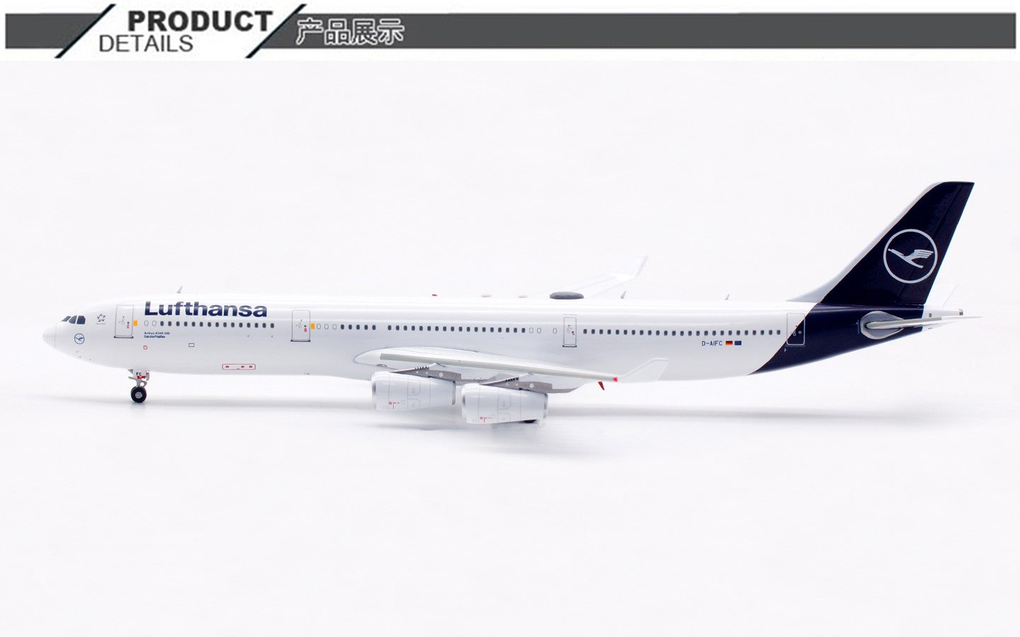 1:400 Aviation Lufthansa AIRBUS A340-300 Passenger Plane Aircraft Diecast Model