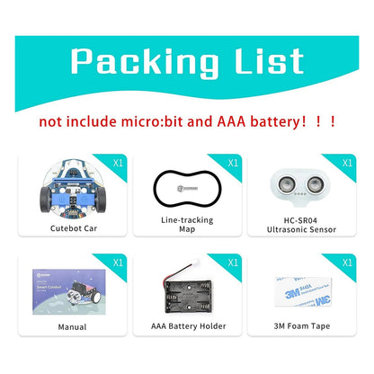 ELECFREAKS microbit Mini Cutebot Kit Compatible with BBC Micro:bit V2 and V1,...