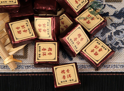 500g 2026 Pu'er Tea Ancient Tree Small Square Brick Ripe Tea Pu'er