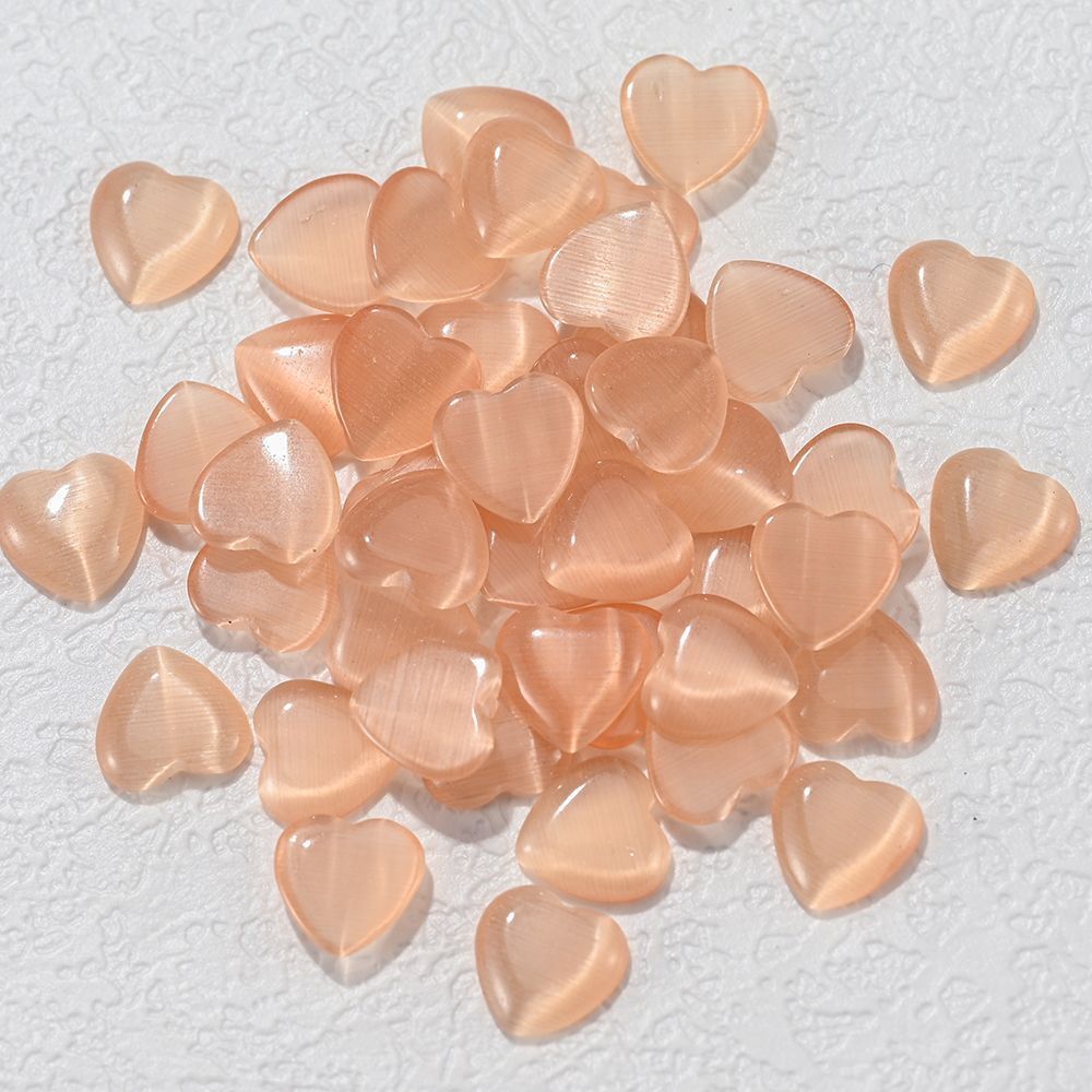 Nail Art Decals 20-100Pcs 3D Heart Charms Clear Acrylic DIY Manicure Accessories