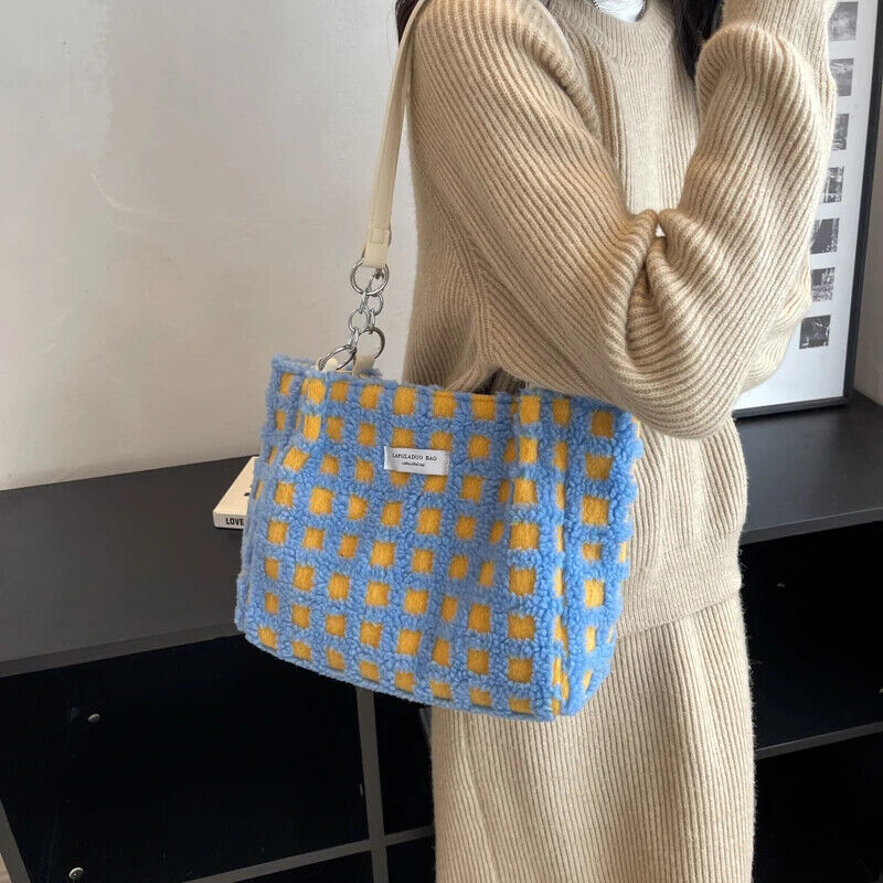 Shoulder Side Bag Women Big Zipper Cloth Hand Tote Bags Handbags Purse