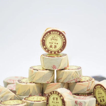 Ya'an Tibetan Tea Buds Fine Round Cake 雅安藏茶芽细小圆饼 (一芽一叶)黑茶砖茶金尖康砖蒙顶山茶