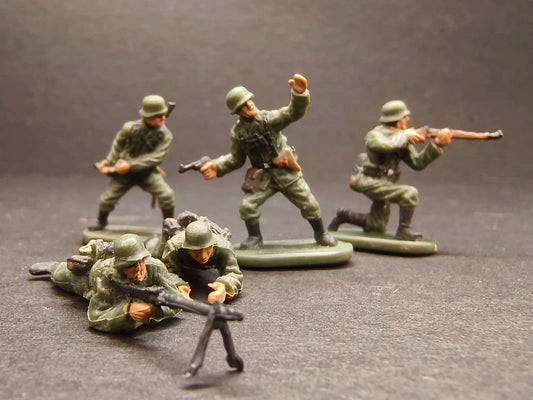 Homemade 1/72 WWII German Machine Gun Combat Team 5-Person Finished Model