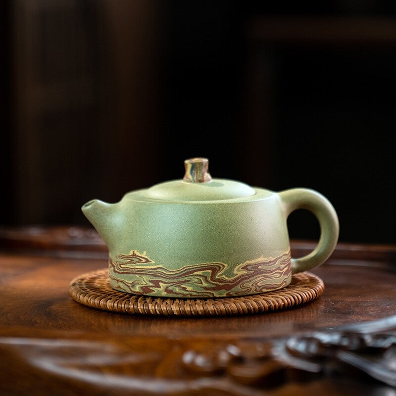6.8oz Handmade Tea Pot Jiaoclay Yixing Zisha Jinglan Pot Douqing Clay Master Pot