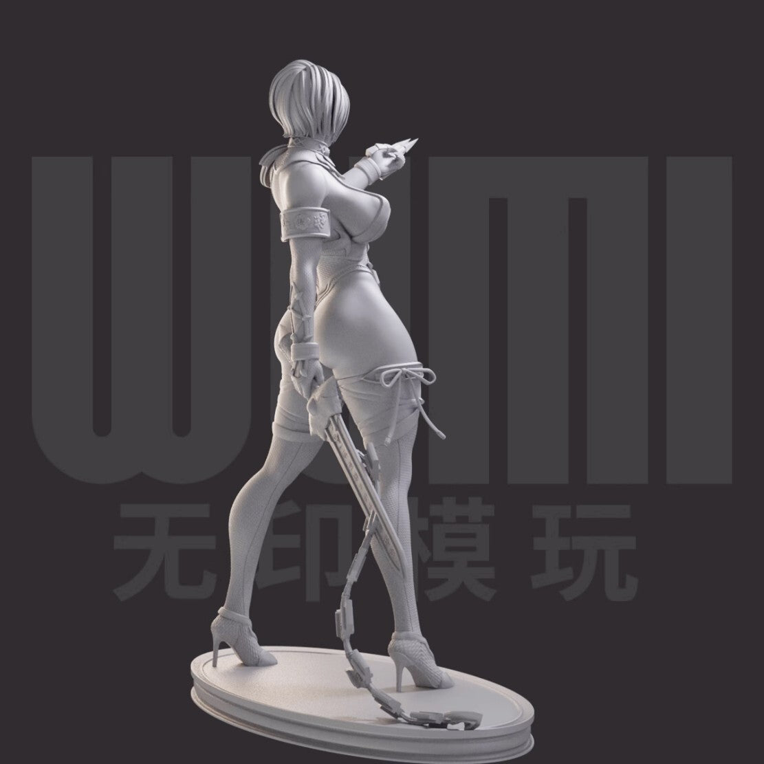 1/24 resin figures model Game character Ai Wei Unassembled unpainted