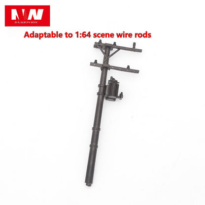 1/64 Electric Pole Model Prop City Street Scene Display Accessories Toy