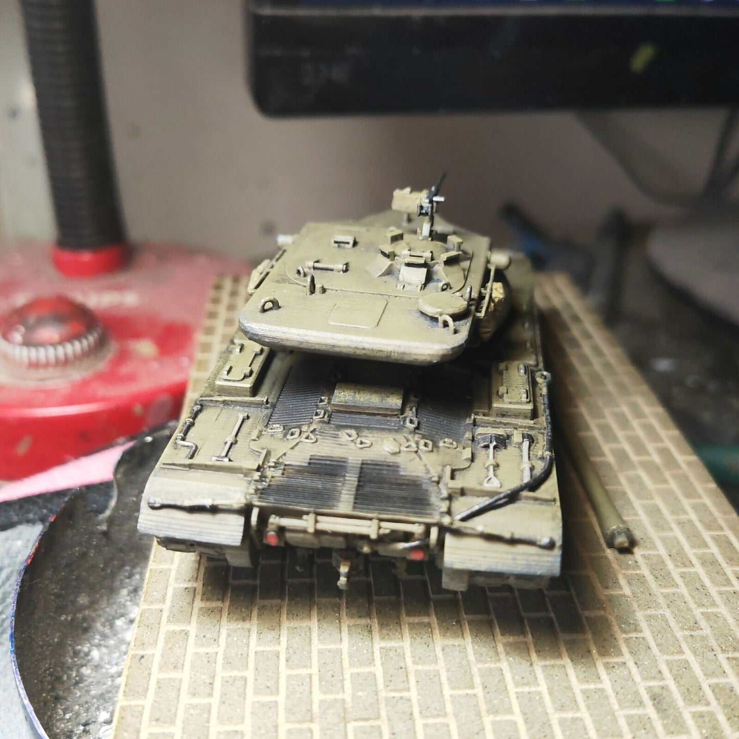 Homemade 1/72 U.S. T57 Heavy Military Main Battle Tank Finished Model Ornament