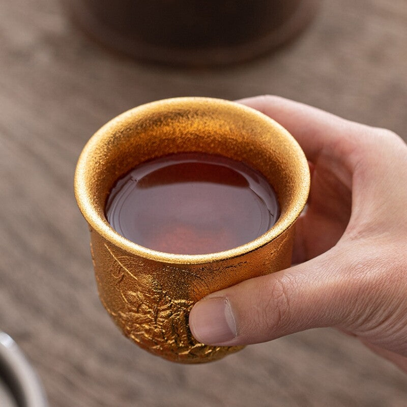 180ml Handmade Tea Cup Ceramic Gilding Master Cup Creative Mug Chinese Tea Cup