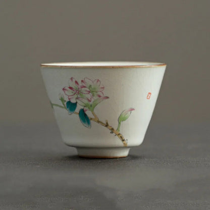 Ru Kiln Teacup Persimmon Ceramic Tea Cup Personal Single Cup Boutique Tea Set