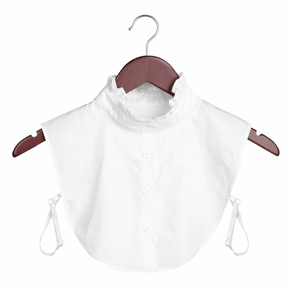 Shirt Collar Women Cotton Lace Fake Blouse Vintage Lapel Clothes Accessories Top