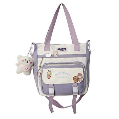 Girls Backpack Shoulder Bags Pockets School Bag Teenage Girls Kawaii Backpack