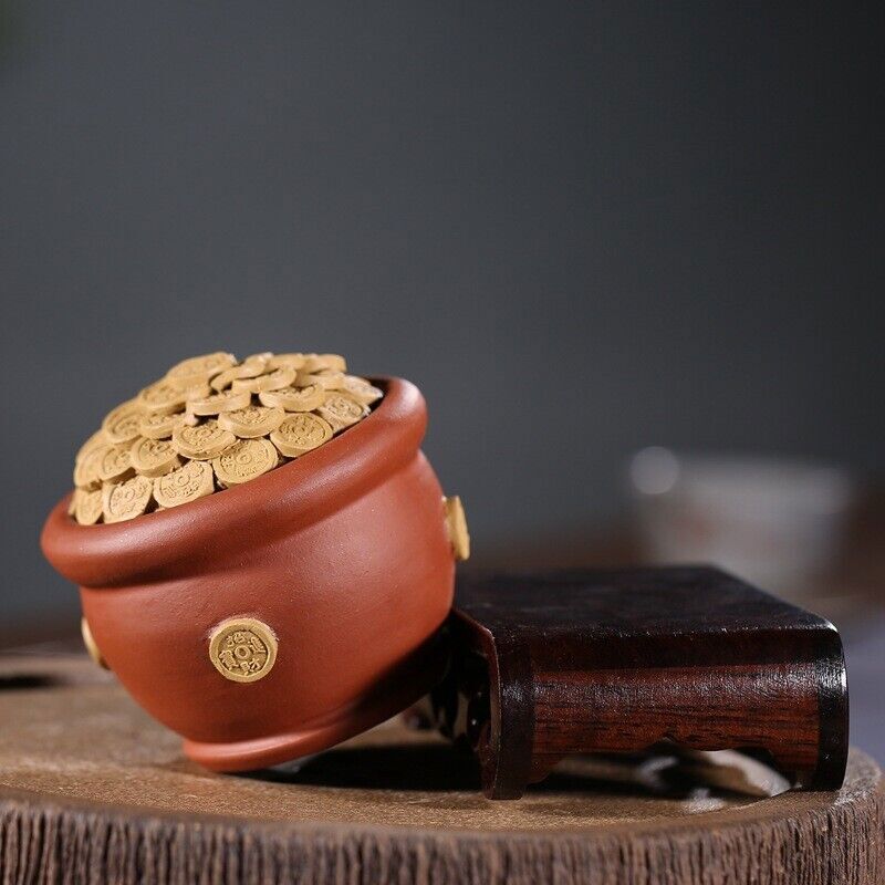 Creative Table Ornament Decoration Yixing Zisha Tea Pet Artware Coin Wealth New