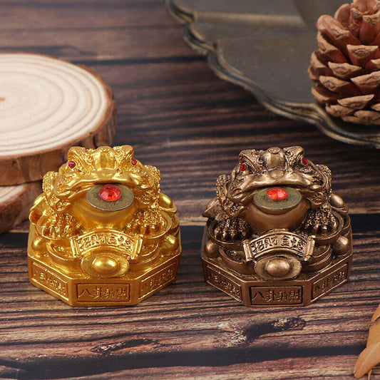 Resin toad found cicada frog toad statues animal Brass head figureAUN8