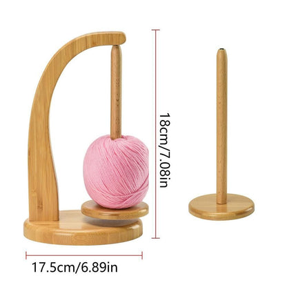 Crochet Yarn Holder Wooden Ball Winder Rotating Magnetic Spinning Knitting Tools