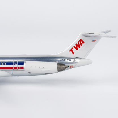1:400 NGmodels TWA McDonnell Douglas MD-83 Passenger Airplane Diecast Model