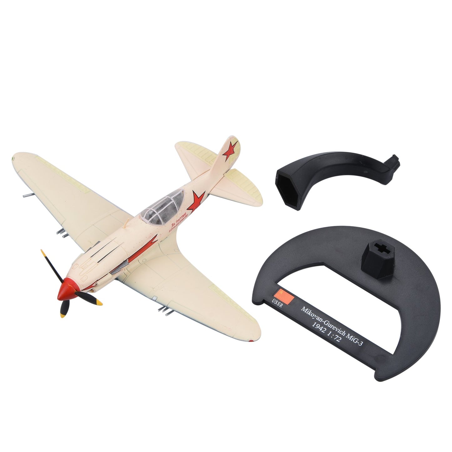 14cm Diecast Alloy 1/72 Scale WWII MiG-3 Fighter Plane Model Toy Decoration