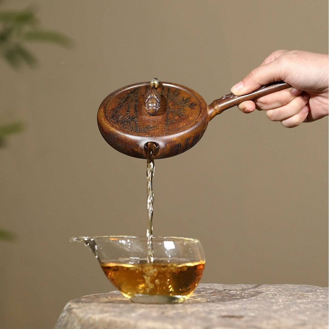 180ml Yixing Zisha Pot Handmade Tea Pot Kungfu Pots