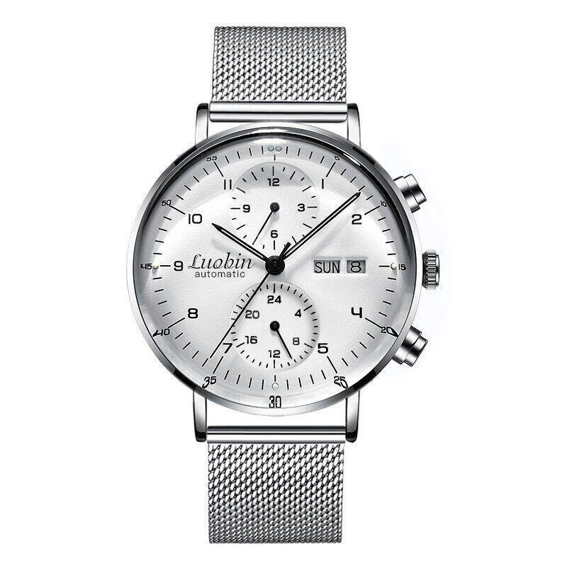 Luobin Automatic Men's Mechanical Luxury Watch 3atm Hour Date Month Multi Dials